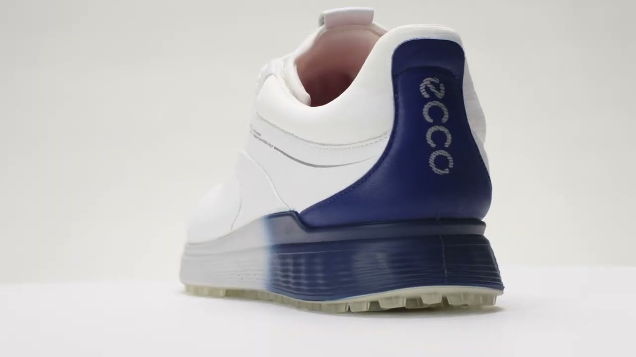 Ecco S-Three Gore-Tex Golf Shoes Concrete/Retro Blue 