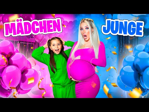 Kleines Mädchen bekommt Bruder/Schwester 💙🩷