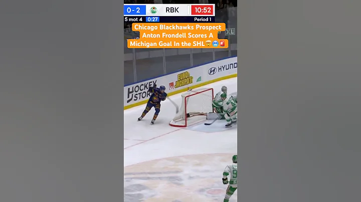 Chicago Blackhawks Prospect Anton Frondell Scores A Michigan Goal In the SHL🤯🥶🚨