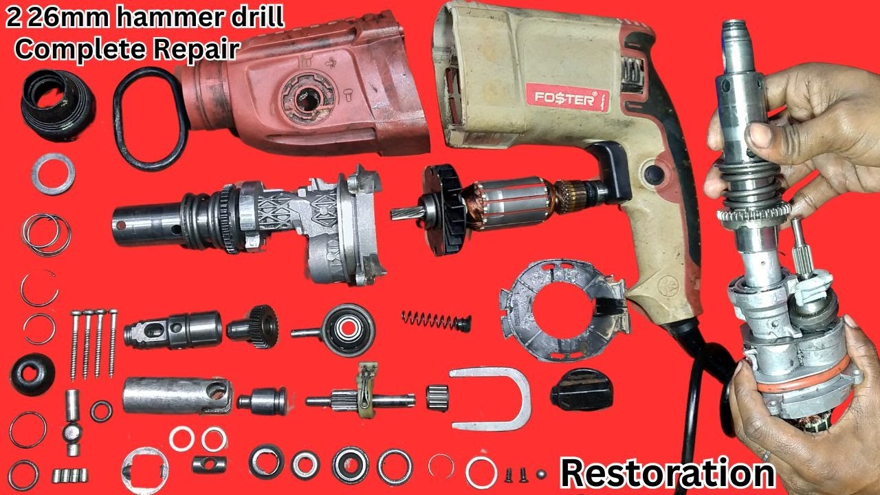 Restoration my SUBSCRIBER hammer drill || 2 26mm hammer drill complete full servicing | hammer drill