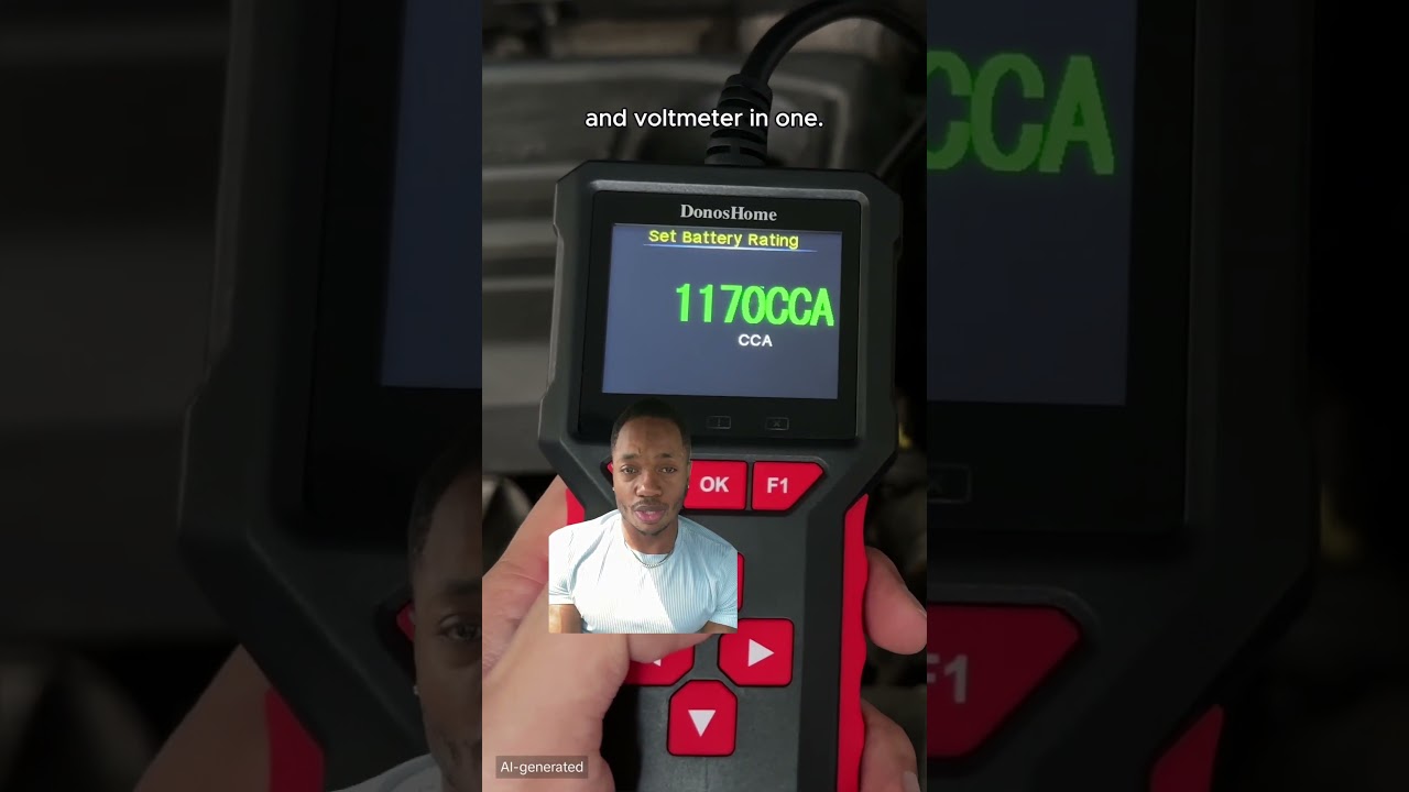 Professional car diagnostic tool in car setting,  