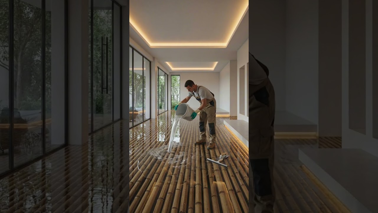 Bamboo epoxy flooring 