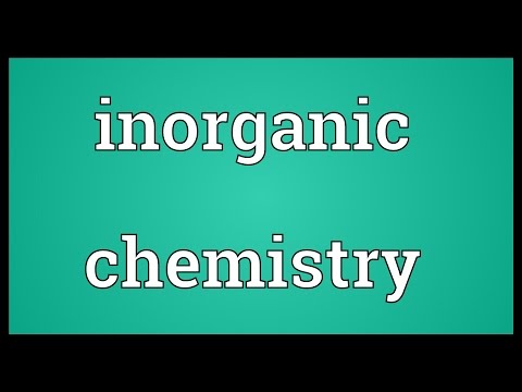 Inorganic chemistry Meaning