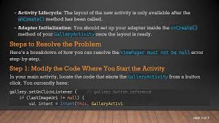 Resolving the ViewPager Must Not Be Null Error in Android Using ViewPager2