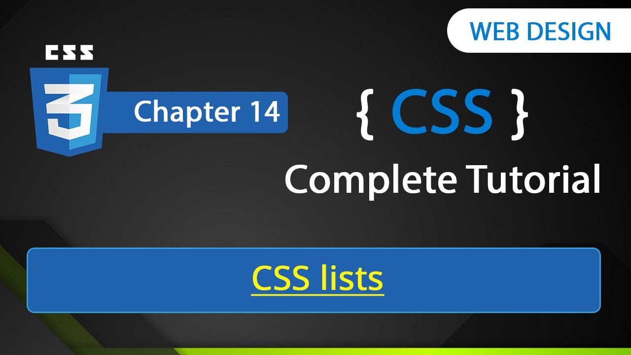 CSS lists | Chapter - 14 | CSS Tutorial for Beginners | By Rajeev - YouTube