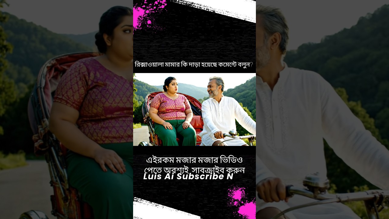 মেয়ে দেখে রিক্সাওয়ালা মামার দাঁড়িয়ে গেল 🙀#shorts #banglacomedy #viralvideo