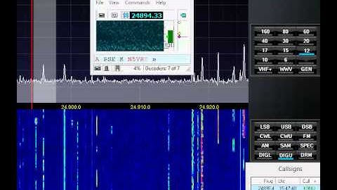 12M CW PowerSDR with CW Skimmer