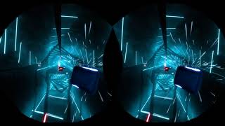 Beat Saber - $100 Bills on Hard Rank S - Headset 3D Cardboard 60fps No Commentary screenshot 4