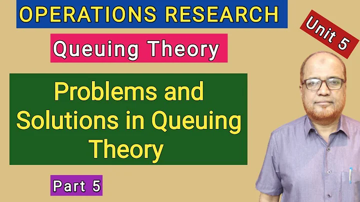 Operations Research I Queuing Theory I Problems and Solutions I Part 5 I Hasham Ali Khan I