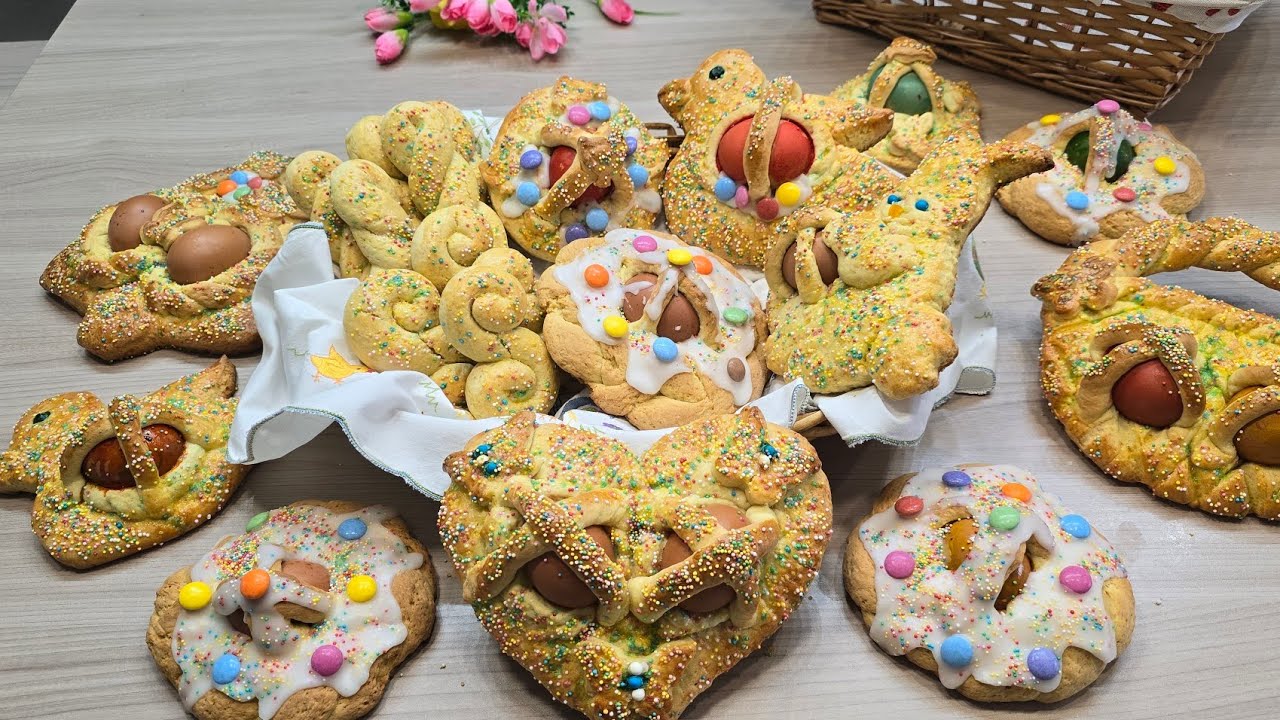 BISCOTTI DI PASQUA TRADIZIONALI : CUDDURACI - SCARCELLE - PUPI CU L'OVA - CULLURE - KOULOURAKIA