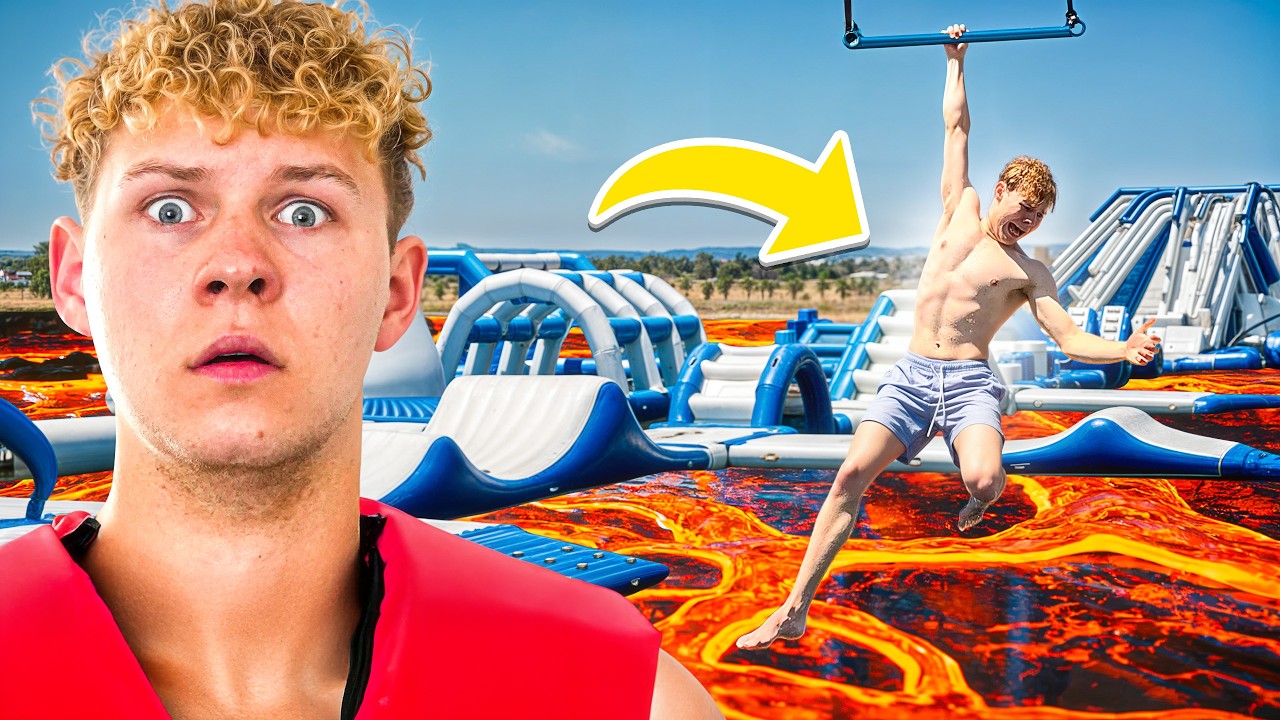 DE VLOER IS LAVA op een MEGA WATERPARK!! 🔥🌊