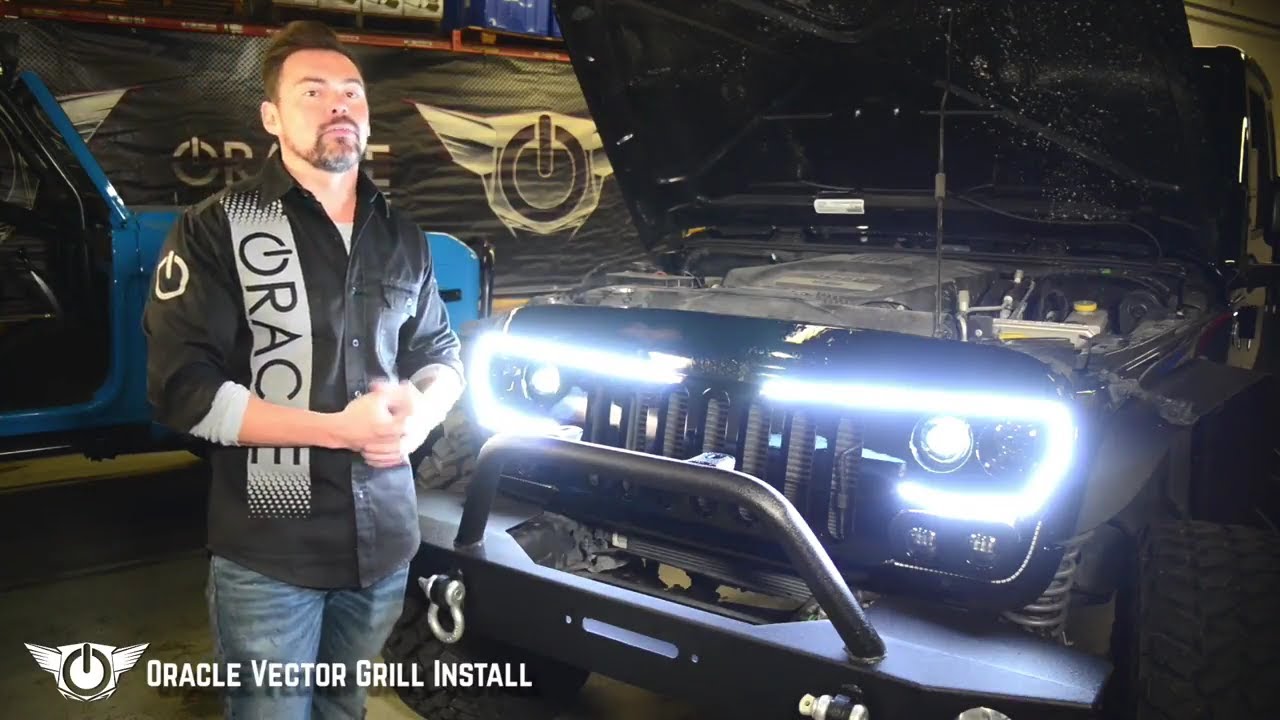 Oracle Vector Grill Install on Jeep Wrangler JK - YouTube