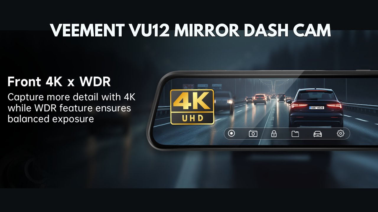 Installation & Setup : Veement VU12 Mirror Dash Cam User Guide