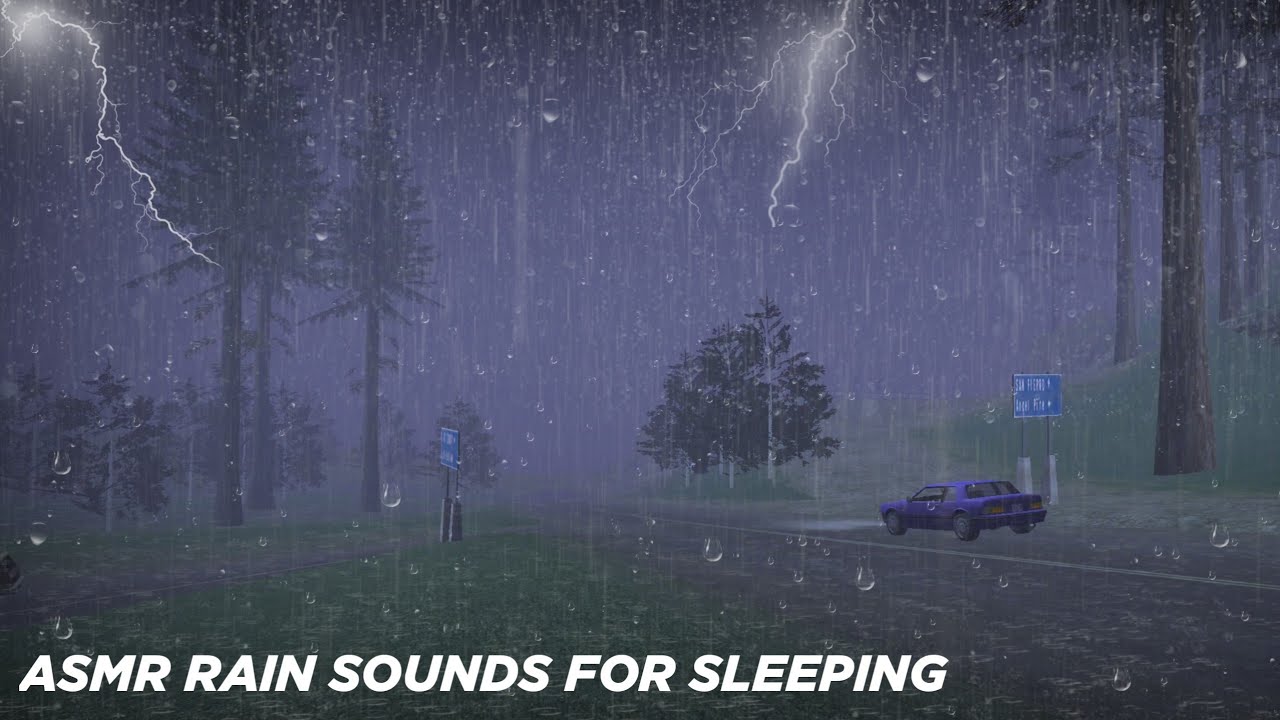 Sleep quickly with the sound of heavy rain and thunder, goodbye ...