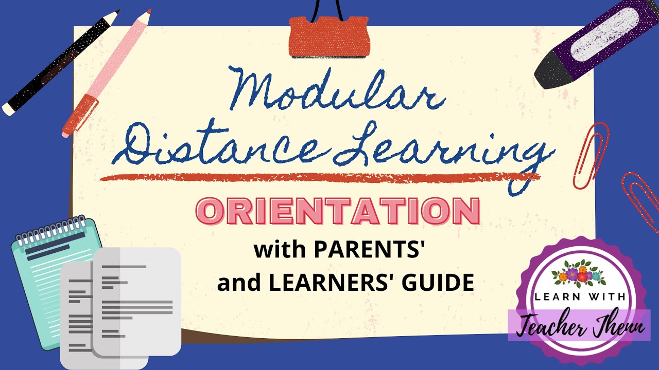 Modular Distance Learning|LearnwithTeacherJhenn - YouTube