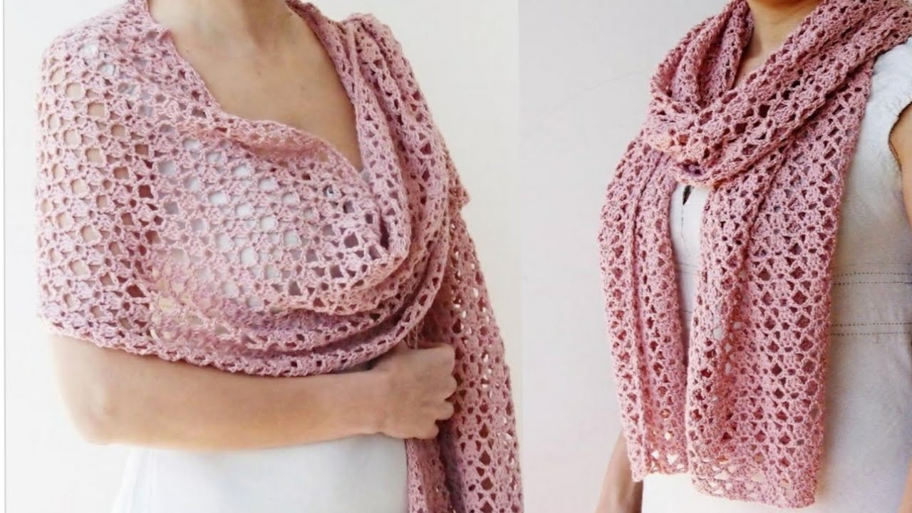 Легко и быстро связать шаль крючком для начинающих