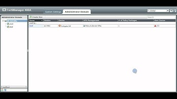 FortiManager 4.3.3 Administrative Domain (ADOM) Navigation