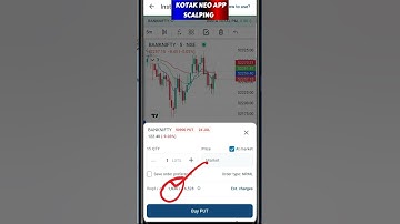Kotak neo App Option Scalping on Chart - Live demo  #stockmarket #trading #dematcharges