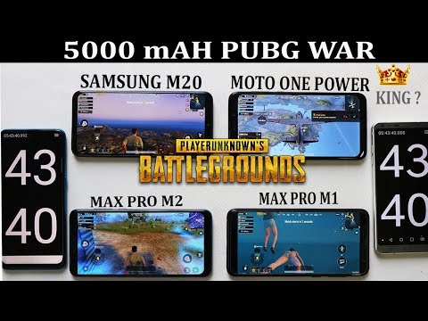 5000mAH  Battery Drain Best Mobile For PubG  Asus zenfone max pro m1 m2 Samsung m20 Moto One