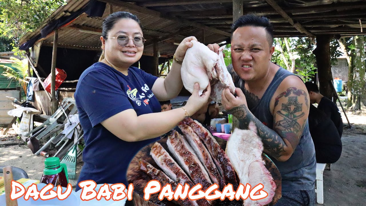 Panggang Dagu Babi Rasa Asli Memang Mantap,Resepi Kampung Borneo..