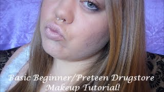 Basic Beginner/Preteen Full Face Drugstore Makeup Tutorial! Basic Beginner/Preteen Full Face Drugstore Makeup Tutorial!
