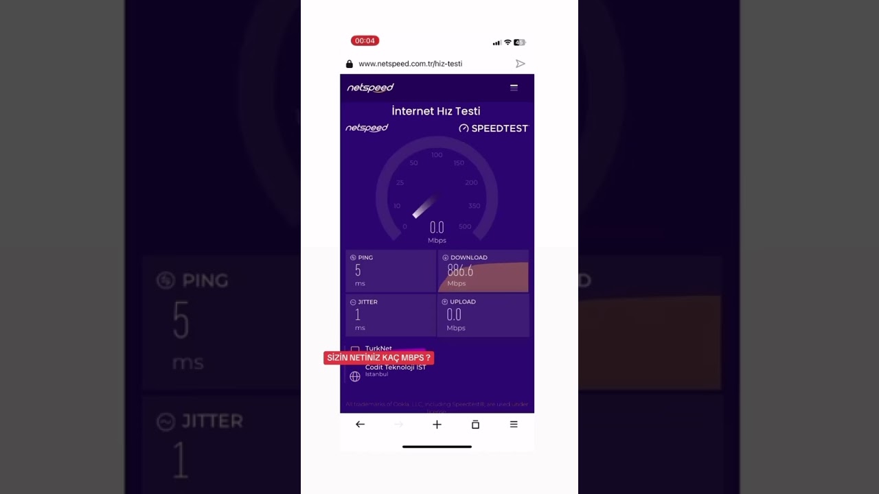 TÜRKNET HIZ TESTİ 2023  