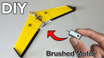 Make Rc Flying Wing With Brushed Motor #rcplane #aeroplane