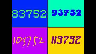 80001 To 120000 Quad Vision Colored Numbers