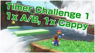 SMO|Cascade Kingdom Timer Challenge 1|1x A/B Presses, 1x Cappy