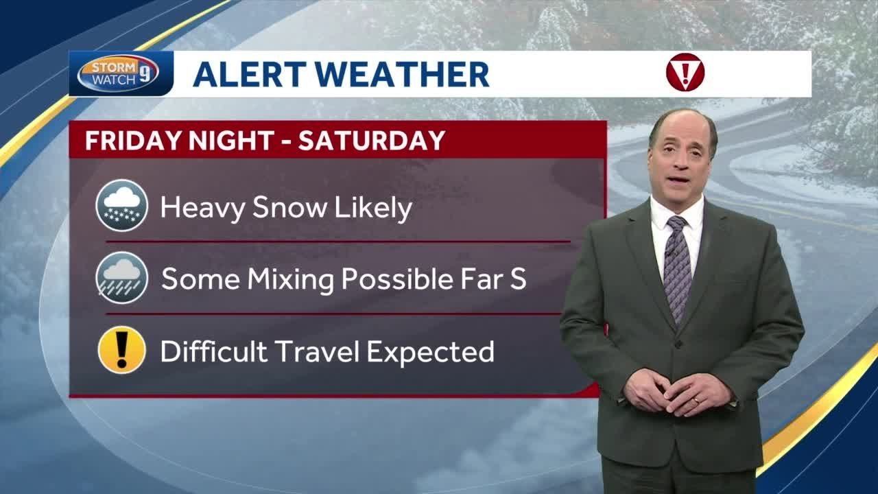 Video: Heavy snow moves in Friday night - YouTube