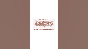 Unit Vector|Physics Simple Definitions Shorts #unitvector #definition #education #physics