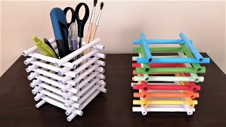 Kağıttan Masaüstü Kalemlik Yapımı / How to Make  Paper Pen Stand - Pen Holder