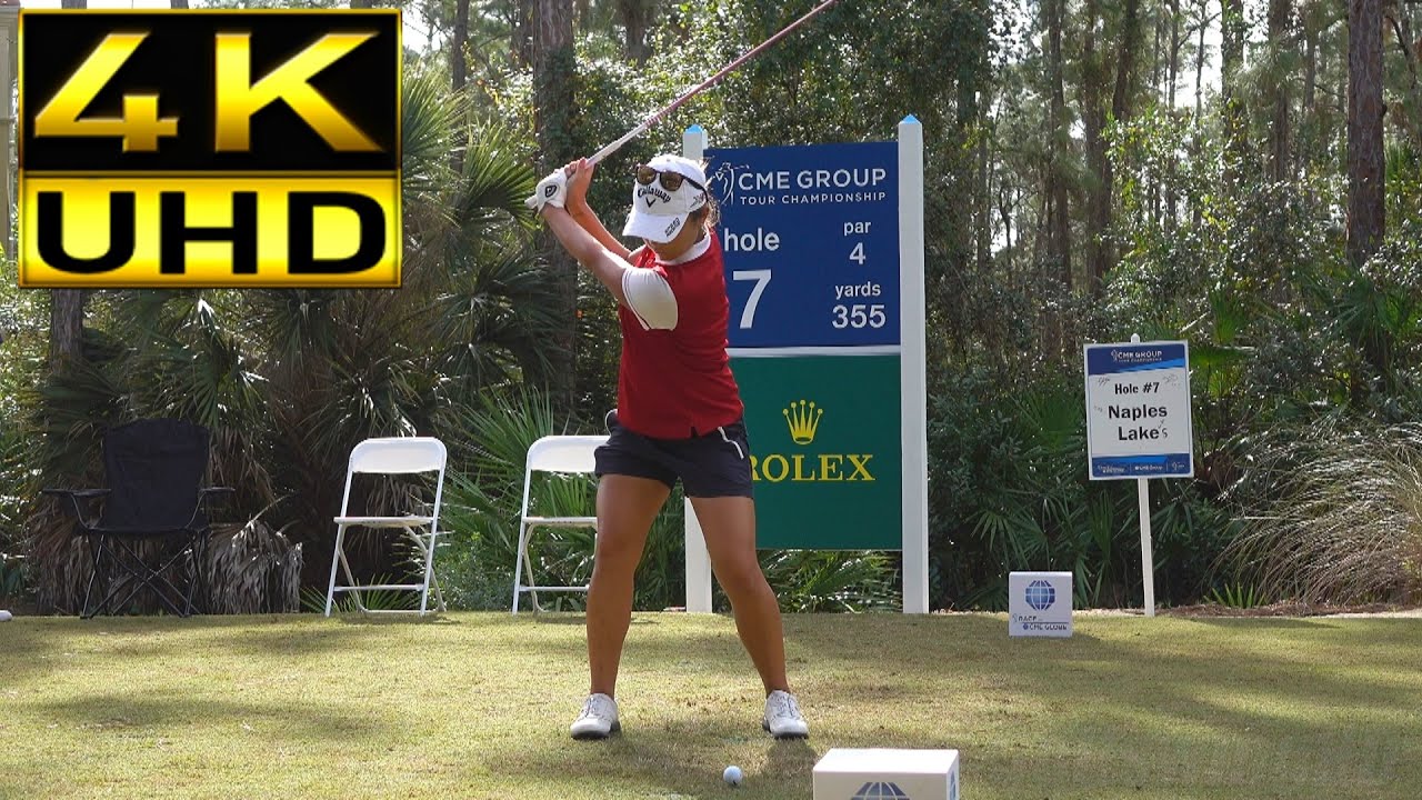 callaway golf LYDIA KO 4K UHD - 2015 FACE-ON FAIRWARY WOOD GOLF SWING CME GROUP TOUR CHAMPIONSHIP SLOW MOTION