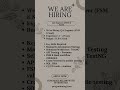 Hiring QA Engineer (Manual + Automation) | Bangalore | 5 LPA#shorts #techjobs #job #testing #fresher