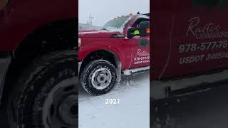 F250 plowing snow