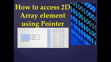 Part 10 How to access 2D array element using pointer@manalipatil7670