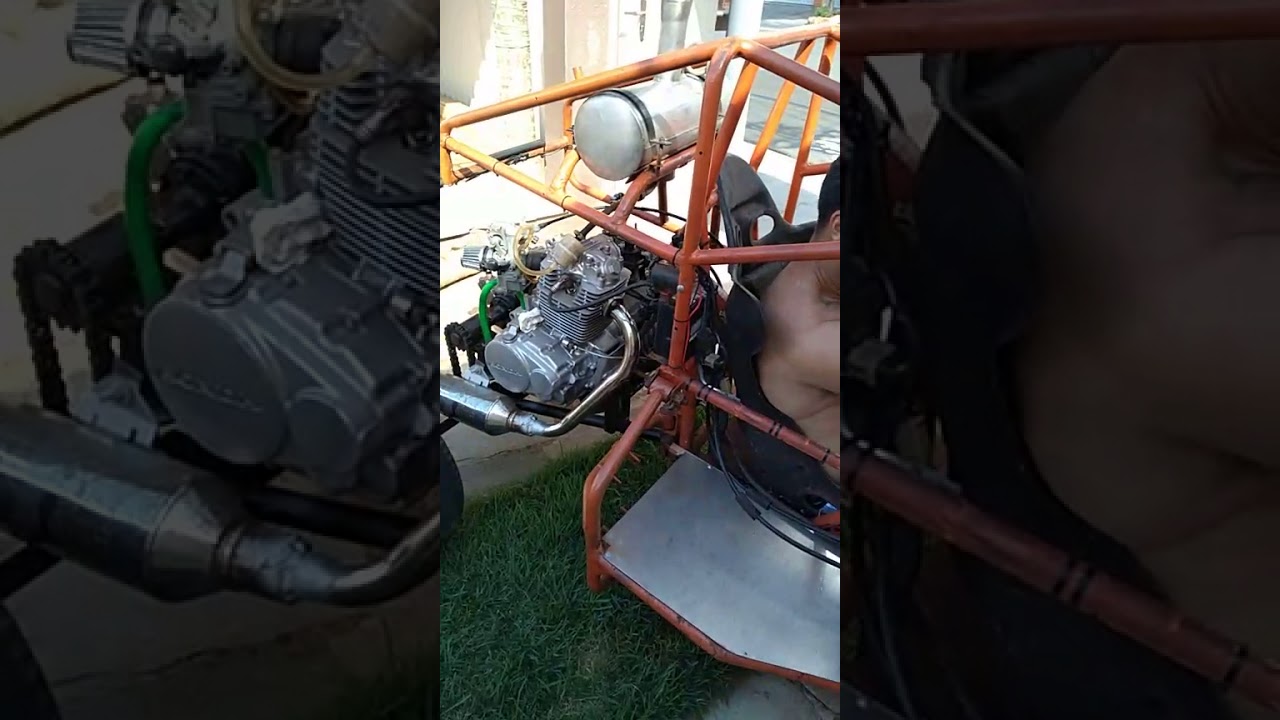 Teste gaiola kart cross com ré 25 marcha