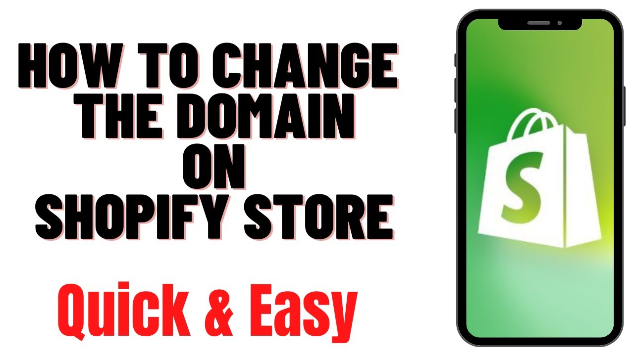 HOW TO CHANGE THE DOMAIN ON SHOPIFY STORE - YouTube