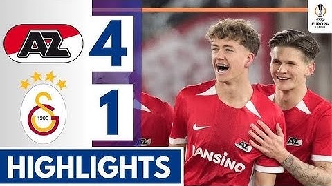 AZ Alkmaar vs Galatasaray 4-1 | Mijnans & Parrott Goals | Europa League Highlights