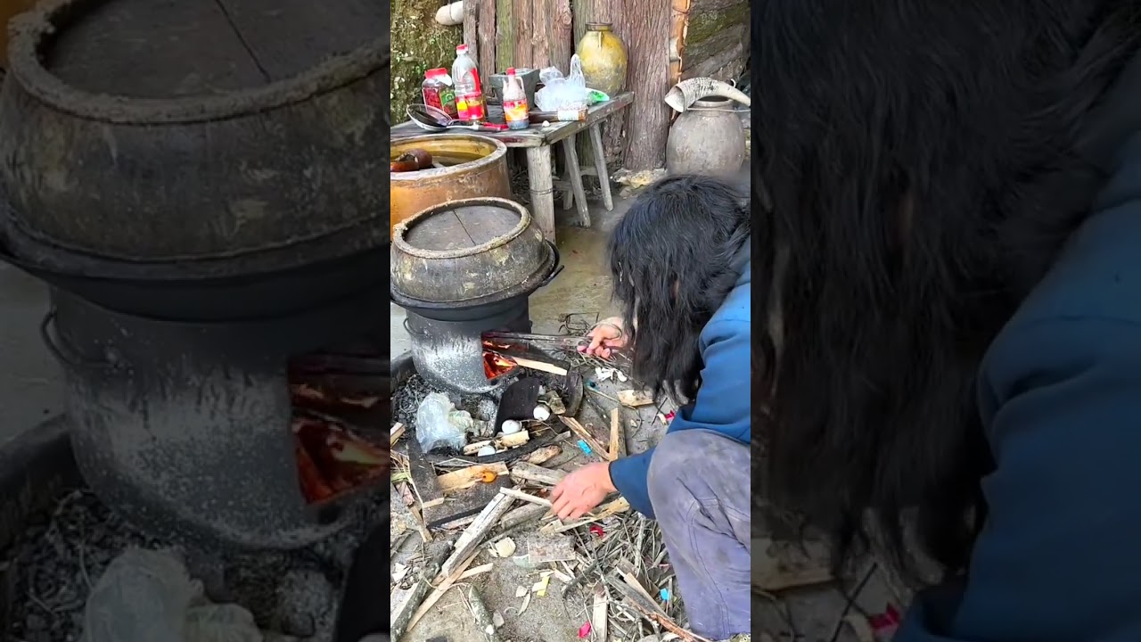 A Korean chef making delicious​ huge chicken with super chili 
