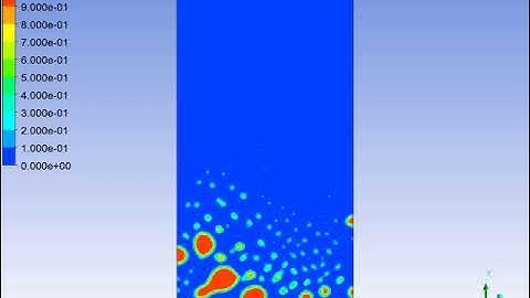 boiling water and bubble formation, two eulerian phase vapour and liquid water simulation
