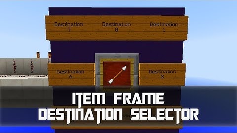 Minecraft 1.8 Tutorial: Item Frames Selector