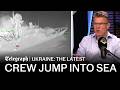 Russians flee sinking warship after Ukrainian attack | Russia-Ukraine latest war news
