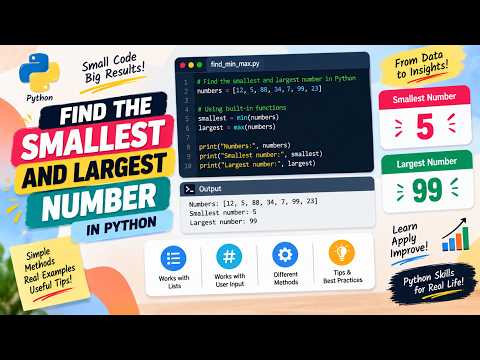 How to find the smallest and largest number in Python | Python Find smallest and Largest number