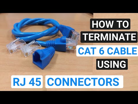 RJ45 Cable Termination for connecting IP cameras.