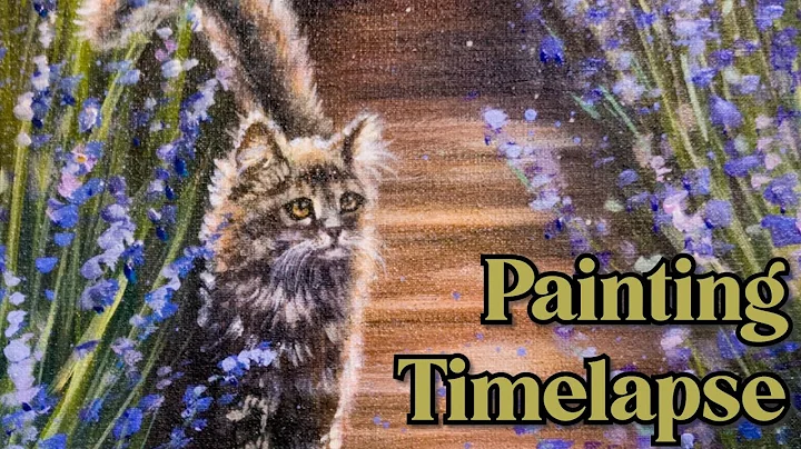 How to Paint a Cat in Lavender Time Lapse
