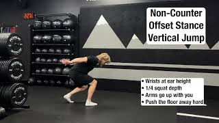 Non-Counter Offset Stance Vertical Jump