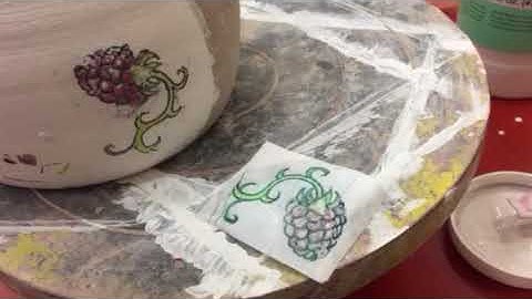 Ceramic Underglaze Monoprint