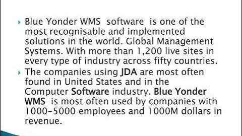 Blue Yonder WMS Technofunctional online training by Proexcellency