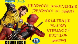 DEADPOOL & WOLVERINE (DEADPOOL 1 & 2 + LOGAN) - 4K ULTRA HD BLU-RAY STEELBOOK Edition unboxing